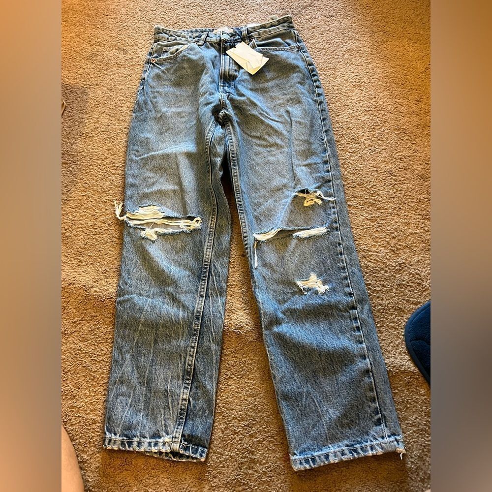 NWT Zara high rise ankle jeans 6